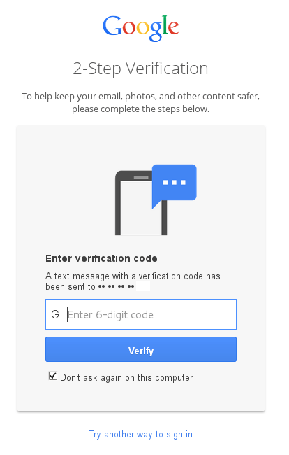 2 step verification