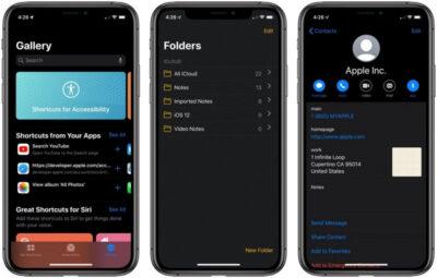 dark mode feature on Apple iPhone