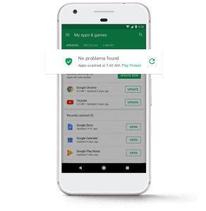 Google Play protection against malware