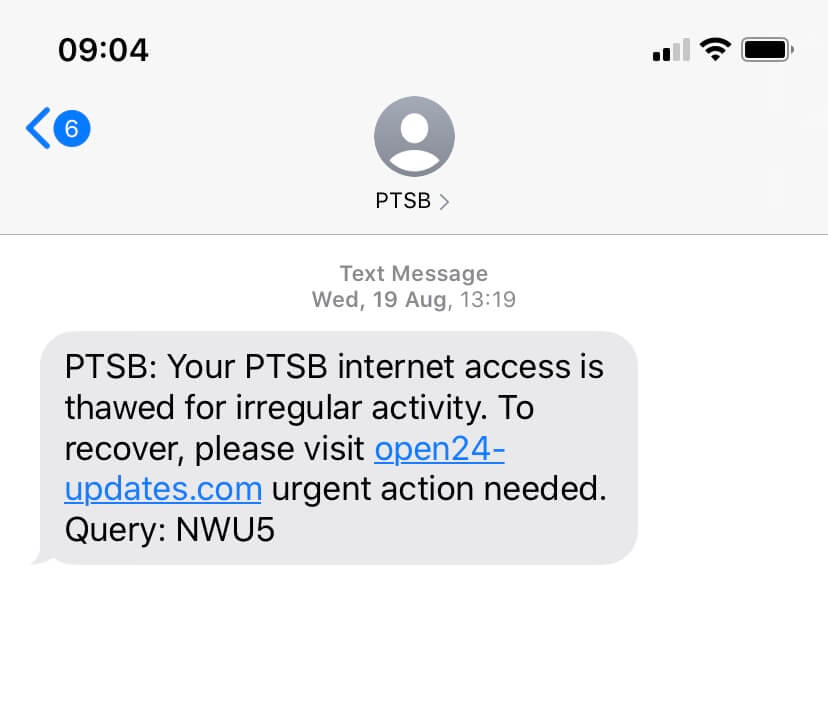 sms phishing