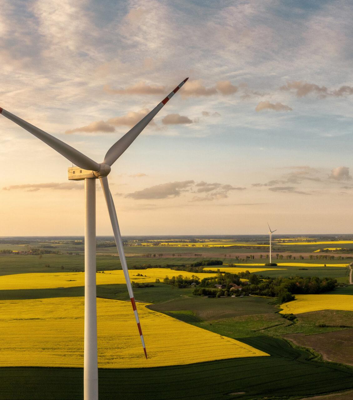 Windmill at dust