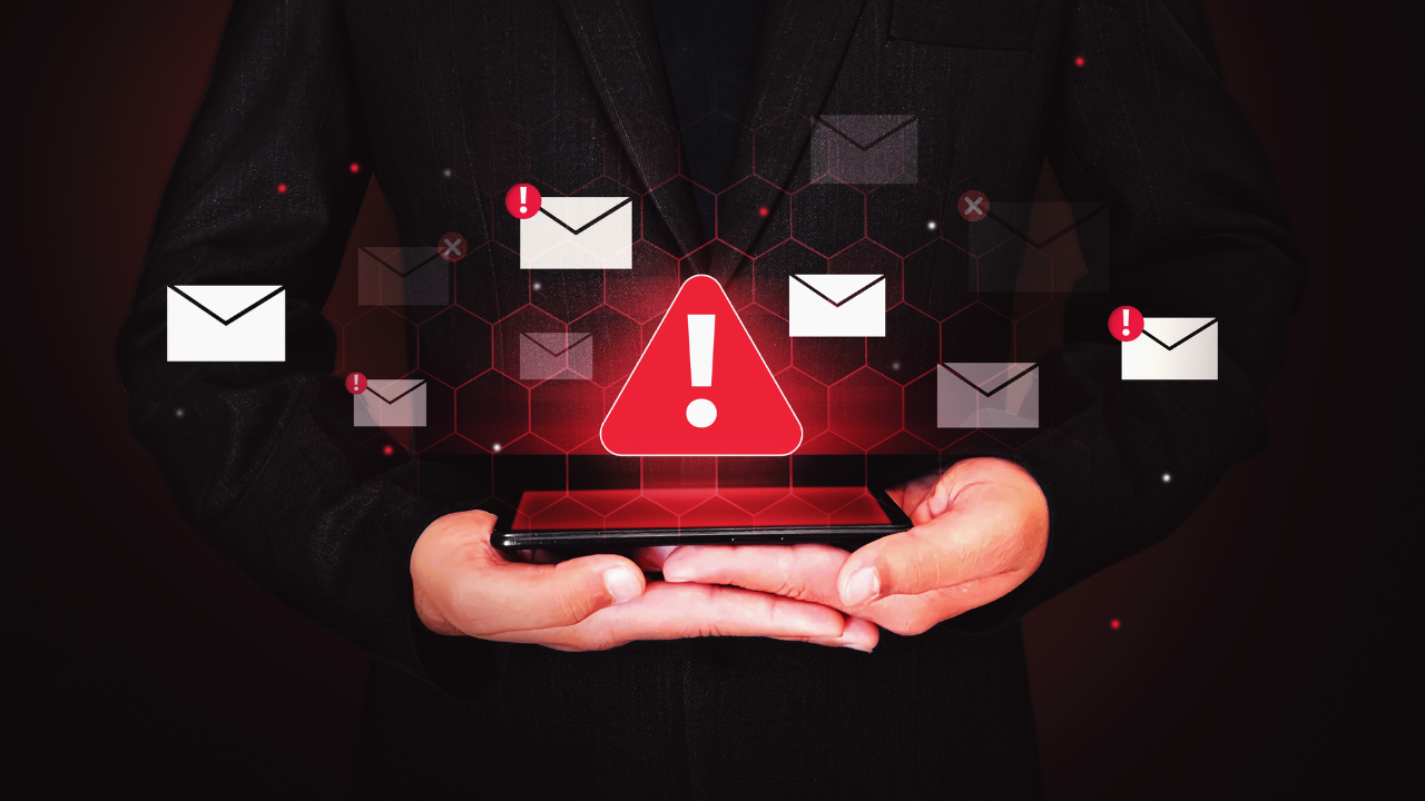 Mobile Spyware Red Graphic