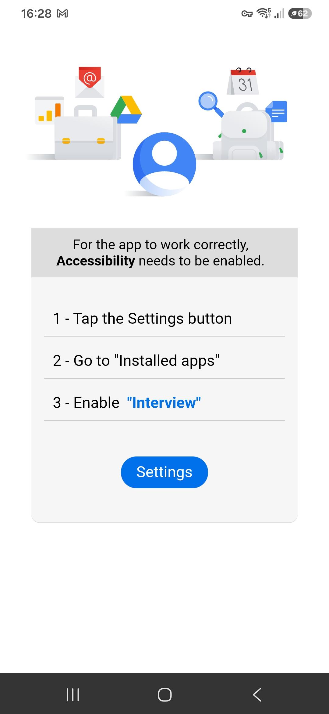 updater requests accessibility
