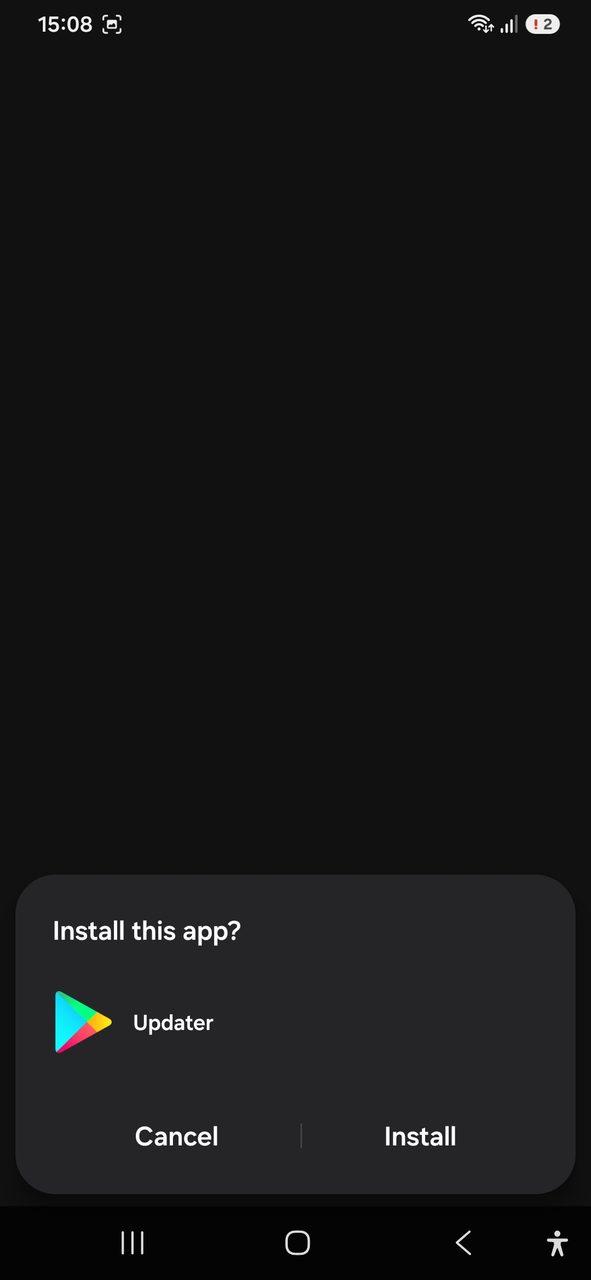 updater is the app installed